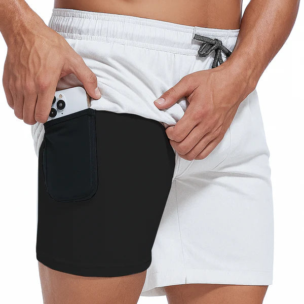 Boxhero 3-in-1 Quick-Dry Swim Trunks with Compression Liner